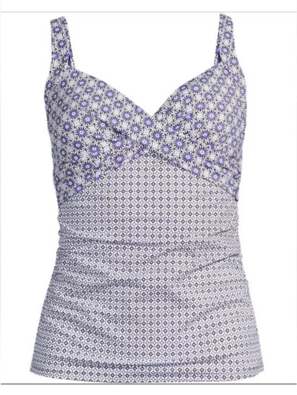 NWT Lands' End Womens Underwire Wrap Tankini Swimsuit Sizes 4-18 $85 4C706